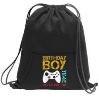 Birthday Time To Level Up Video Gamer Sweatshirt Cinch Pack Bag