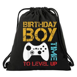 Birthday Time To Level Up Video Gamer Drawstring Bag