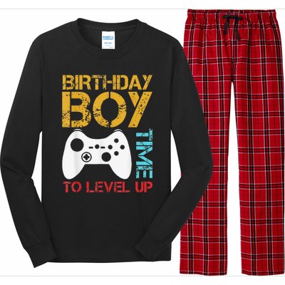 Birthday Time To Level Up Video Gamer Long Sleeve Pajama Set