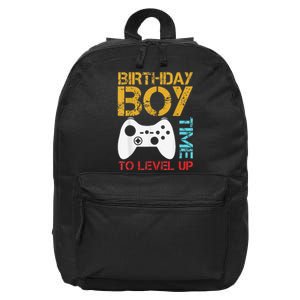 Birthday Time To Level Up Video Gamer 16 in Basic Backpack