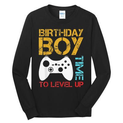 Birthday Time To Level Up Video Gamer Tall Long Sleeve T-Shirt