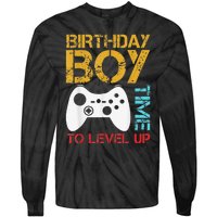 Birthday Time To Level Up Video Gamer Tie-Dye Long Sleeve Shirt