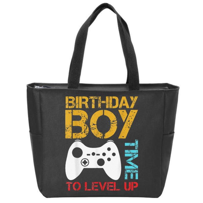 Birthday Time To Level Up Video Gamer Zip Tote Bag