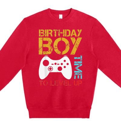 Birthday Time To Level Up Video Gamer Premium Crewneck Sweatshirt