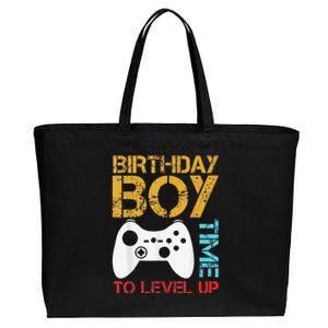 Birthday Time To Level Up Video Gamer Cotton Canvas Jumbo Tote