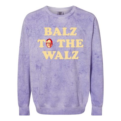 Balz To The Walz Harris Walz 47 President 24 Election Funny Colorblast Crewneck Sweatshirt