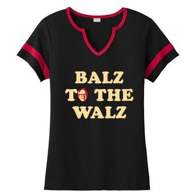 Balz To The Walz Harris Walz 47 President 24 Election Funny Ladies Halftime Notch Neck Tee