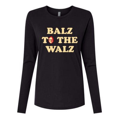 Balz To The Walz Harris Walz 47 President 24 Election Funny Womens Cotton Relaxed Long Sleeve T-Shirt