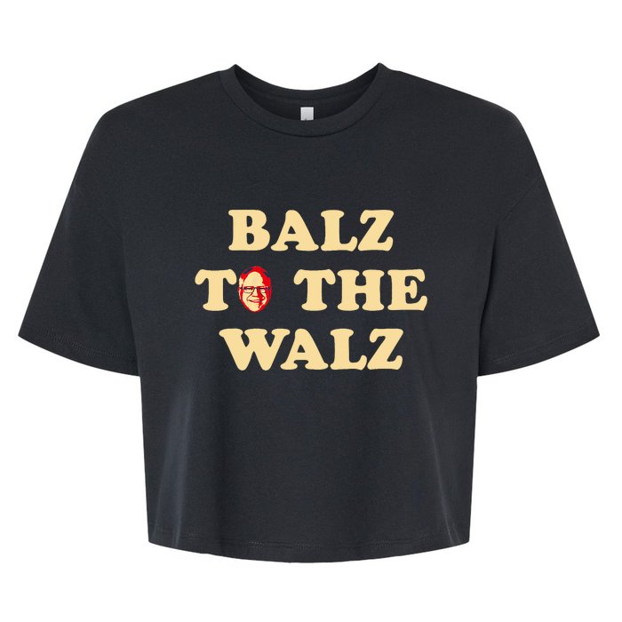 Balz To The Walz Harris Walz 47 President 24 Election Funny Bella+Canvas Jersey Crop Tee