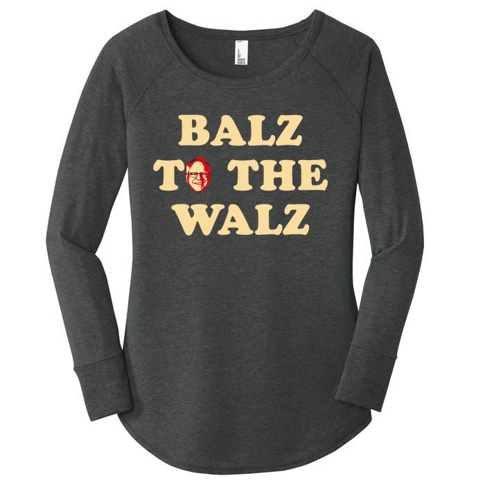 Balz To The Walz Harris Walz 47 President 24 Election Funny Women's Perfect Tri Tunic Long Sleeve Shirt