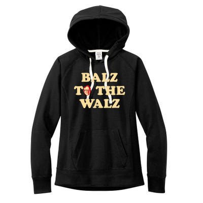 Balz To The Walz Harris Walz 47 President 24 Election Funny Women's Fleece Hoodie