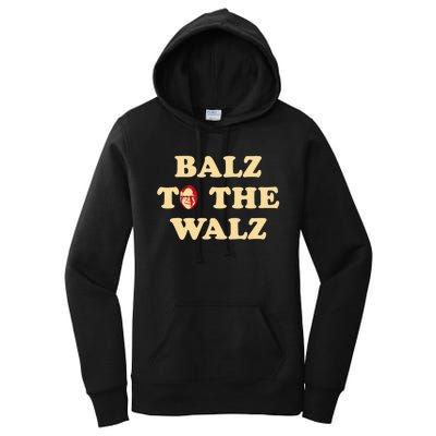 Balz To The Walz Harris Walz 47 President 24 Election Funny Women's Pullover Hoodie