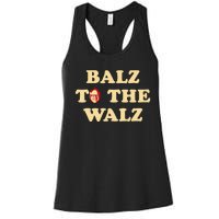 Balz To The Walz Harris Walz 47 President 24 Election Funny Women's Racerback Tank