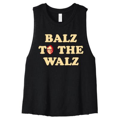 Balz To The Walz Harris Walz 47 President 24 Election Funny Women's Racerback Cropped Tank