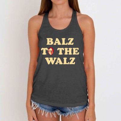 Balz To The Walz Harris Walz 47 President 24 Election Funny Women's Knotted Racerback Tank