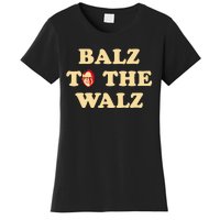 Balz To The Walz Harris Walz 47 President 24 Election Funny Women's T-Shirt