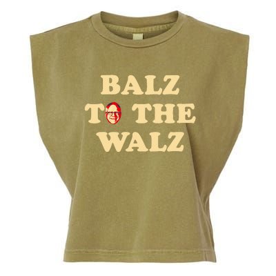 Balz To The Walz Harris Walz 47 President 24 Election Funny Garment-Dyed Women's Muscle Tee