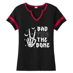 Bad Two The Bone Birthday 2nd 2 Years Old Birthday Boy Girl Gift Ladies Halftime Notch Neck Tee