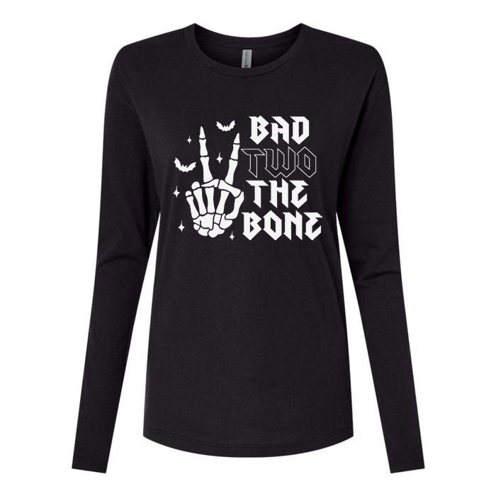 Bad Two The Bone Birthday 2nd 2 Years Old Birthday Boy Girl Gift Womens Cotton Relaxed Long Sleeve T-Shirt