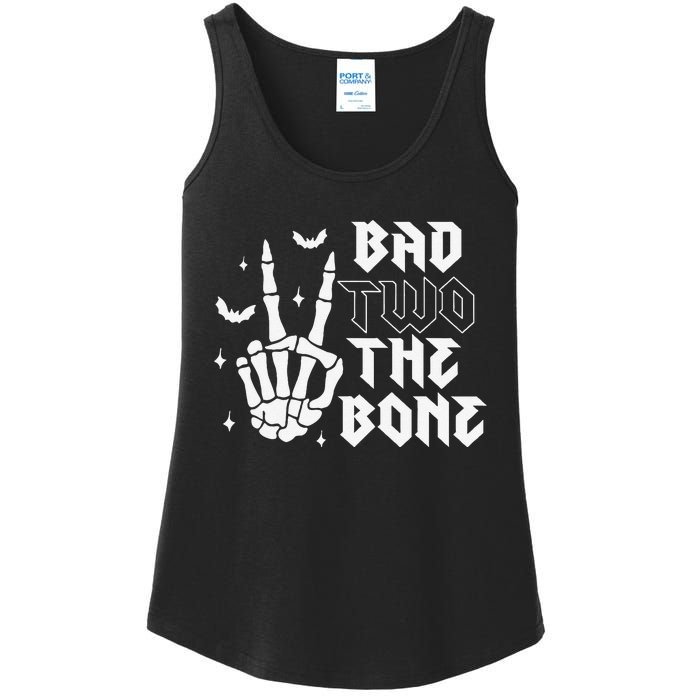 Bad Two The Bone Birthday 2nd 2 Years Old Birthday Boy Girl Gift Ladies Essential Tank