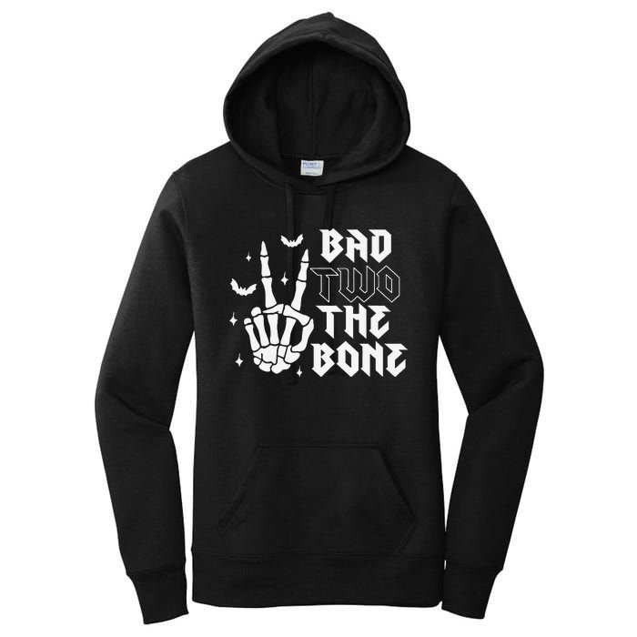 Bad Two The Bone Birthday 2nd 2 Years Old Birthday Boy Girl Gift Women's Pullover Hoodie