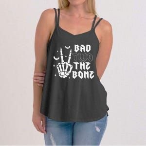 Bad Two The Bone Birthday 2nd 2 Years Old Birthday Boy Girl Gift Women's Strappy Tank