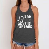 Bad Two The Bone Birthday 2nd 2 Years Old Birthday Boy Girl Gift Women's Knotted Racerback Tank