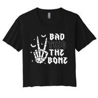 Bad Two The Bone Birthday 2nd 2 Years Old Birthday Boy Girl Gift Women's Crop Top Tee