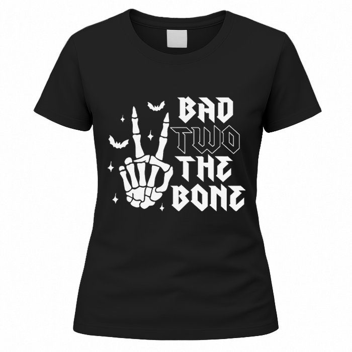 Bad Two The Bone Birthday 2nd 2 Years Old Birthday Boy Girl Gift Women's T-Shirt