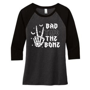 Bad Two The Bone Birthday 2nd 2 Years Old Birthday Boy Girl Gift Women's Tri-Blend 3/4-Sleeve Raglan Shirt