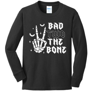 Bad Two The Bone Birthday 2nd 2 Years Old Birthday Boy Girl Gift Kids Long Sleeve Shirt