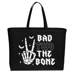 Bad Two The Bone Birthday 2nd 2 Years Old Birthday Boy Girl Gift Cotton Canvas Jumbo Tote