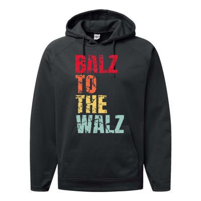 Balz To The Walz Harris Walz 2024 Performance Fleece Hoodie