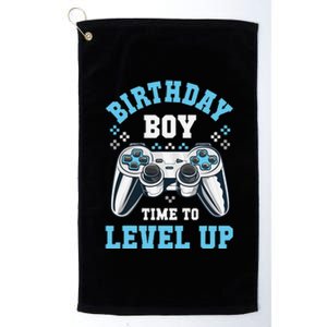 Birthday Time to Level Up Matching Video Gamer Birthday Platinum Collection Golf Towel