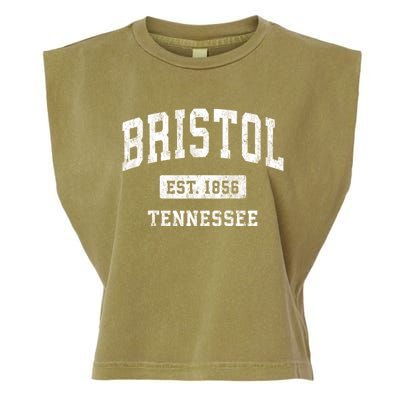 Bristol Tennessee Tn Vintage Athletic Sports Garment-Dyed Women's Muscle Tee