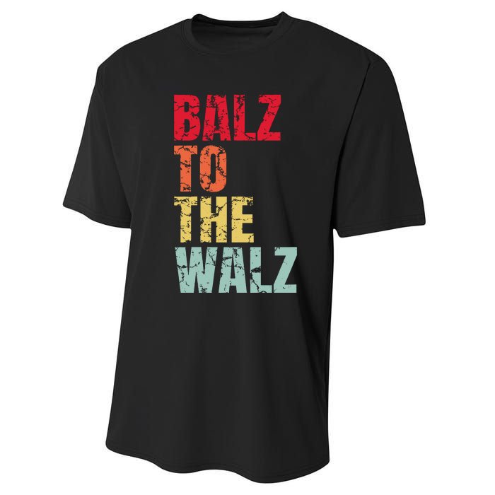 Balz To The Walz Harris Walz 2024 Performance Sprint T-Shirt