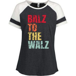 Balz To The Walz Harris Walz 2024 Enza Ladies Jersey Colorblock Tee