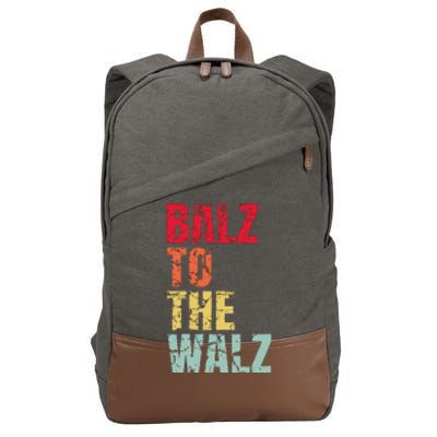 Balz To The Walz Harris Walz 2024 Cotton Canvas Backpack