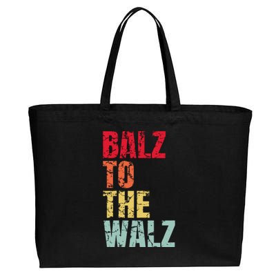 Balz To The Walz Harris Walz 2024 Cotton Canvas Jumbo Tote