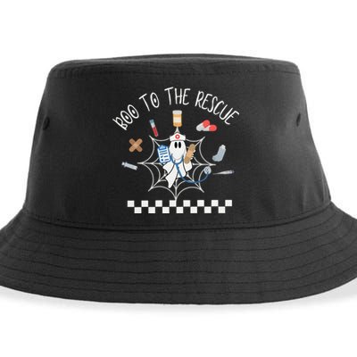 Boo To The Rescue Nurse Halloween Sustainable Bucket Hat