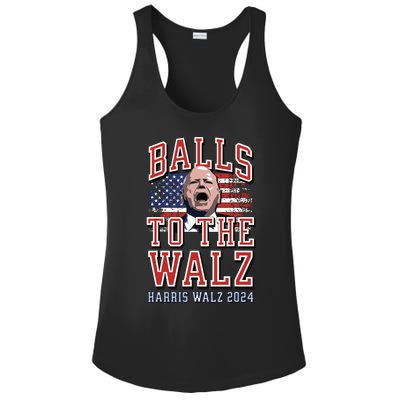 Balls To The Walz Tim Walz For Vp Walz And Harris Vote 47 Ladies PosiCharge Competitor Racerback Tank