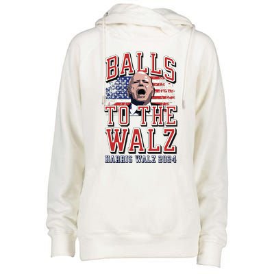 Balls To The Walz Tim Walz For Vp Walz And Harris Vote 47 Womens Funnel Neck Pullover Hood