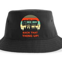 Back That Thing Up Funny Camper Rv Meme Camping Van Boondock Funny Gift Sustainable Bucket Hat
