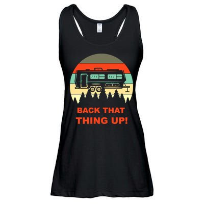 Back That Thing Up Funny Camper Rv Meme Camping Van Boondock Funny Gift Ladies Essential Flowy Tank