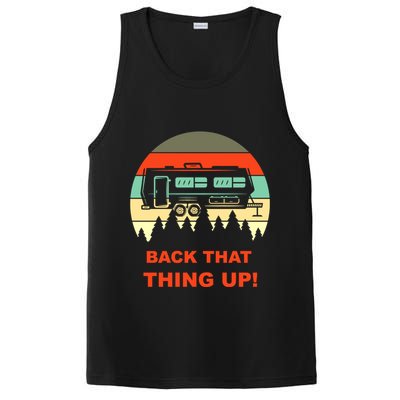 Back That Thing Up Funny Camper Rv Meme Camping Van Boondock Funny Gift PosiCharge Competitor Tank