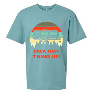 Back That Thing Up Funny Camper Rv Meme Camping Van Boondock Funny Gift Sueded Cloud Jersey T-Shirt