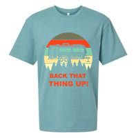Back That Thing Up Funny Camper Rv Meme Camping Van Boondock Funny Gift Sueded Cloud Jersey T-Shirt