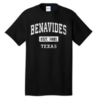 Benavides Texas Tx Vintage Sports Established Tall T-Shirt