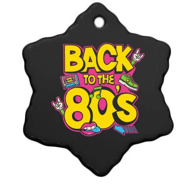 Back To The 80s Music Retro Cassette Tape Mixtape Ceramic Star Ornament