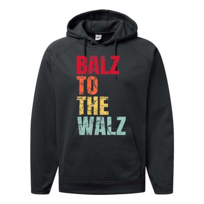 Balz To The Walz Harris Walz 2024 Performance Fleece Hoodie